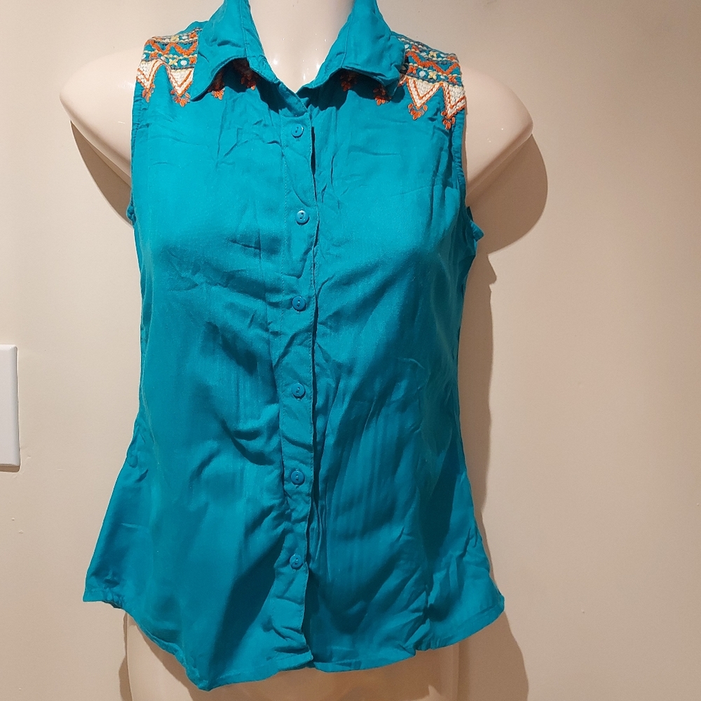 ❣️Ladies Ginger sleeveless top size S (#392)